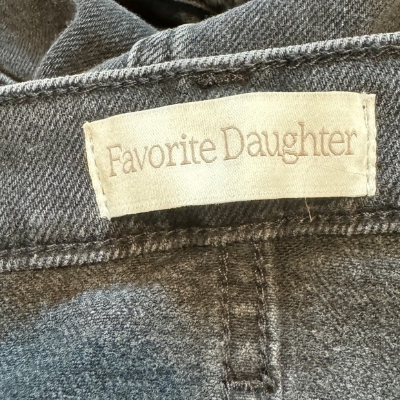 NWT Favorite Daughter The Evelyn High-Rise Storm Black Slim Straight Jeans 31 - Picture 14 of 15